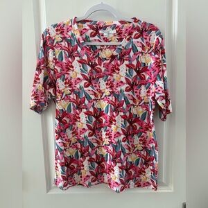 Chico’s women’s size 2 (large) bold floral blouse
